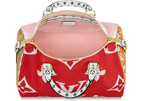 louis vuitton speedy bandouliere monogram giant 30 red/pink|Speedy 30 Louis Vuitton Monogram Handbag .